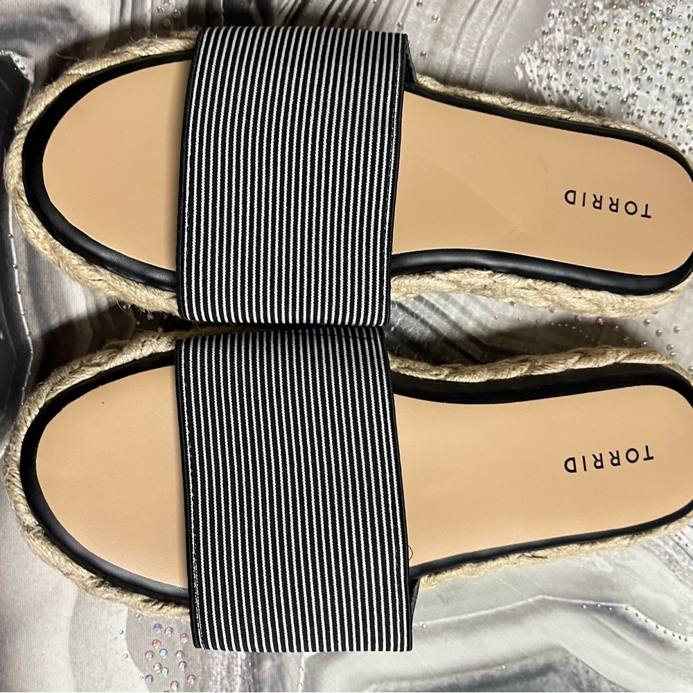 Torrid Striped Black and White Women's Sandals